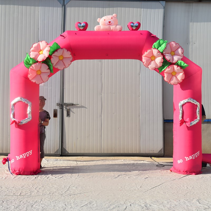 怀远粉色婚礼拱门